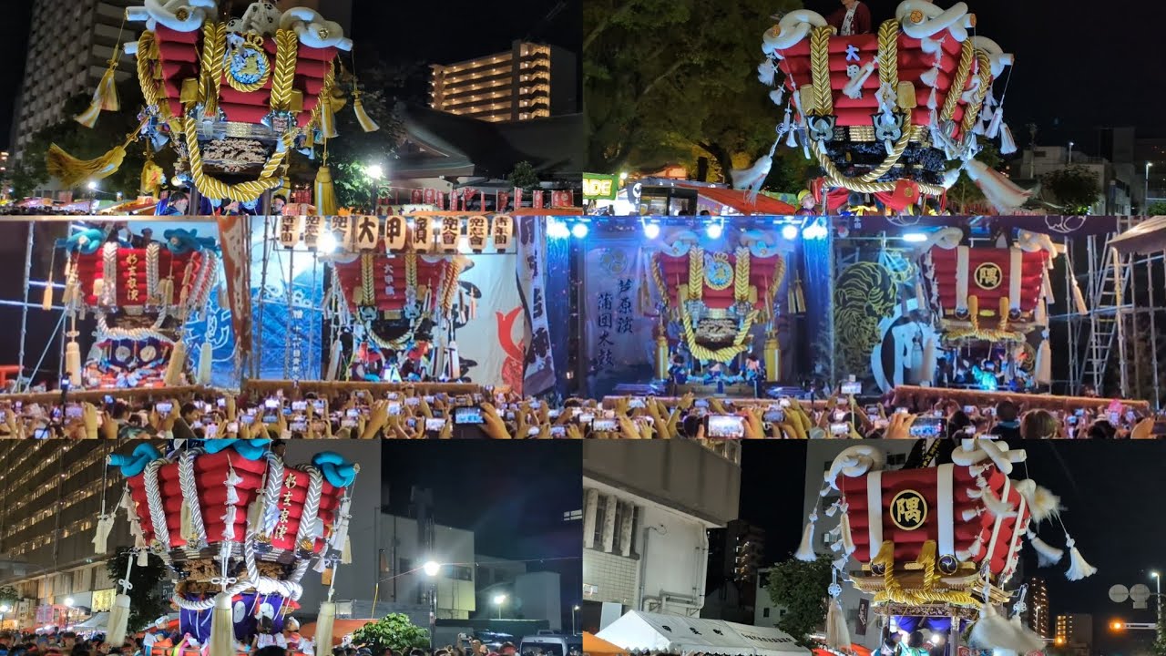 【開口神社】令和7年　大甲濱・新在家濱・隅田・芦原濱ふとん太鼓　本宮　宮入