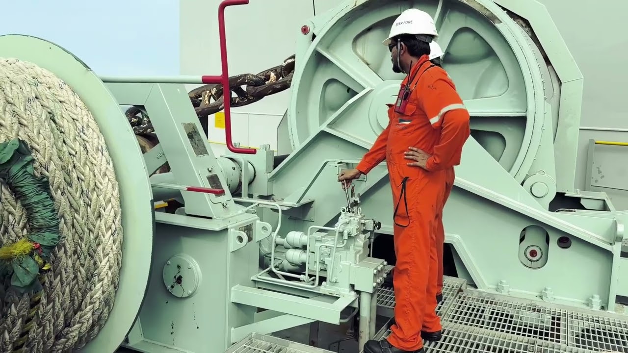 ￼ biggest containership anchor walk back and Let go(emergency situation, stopping ship)
