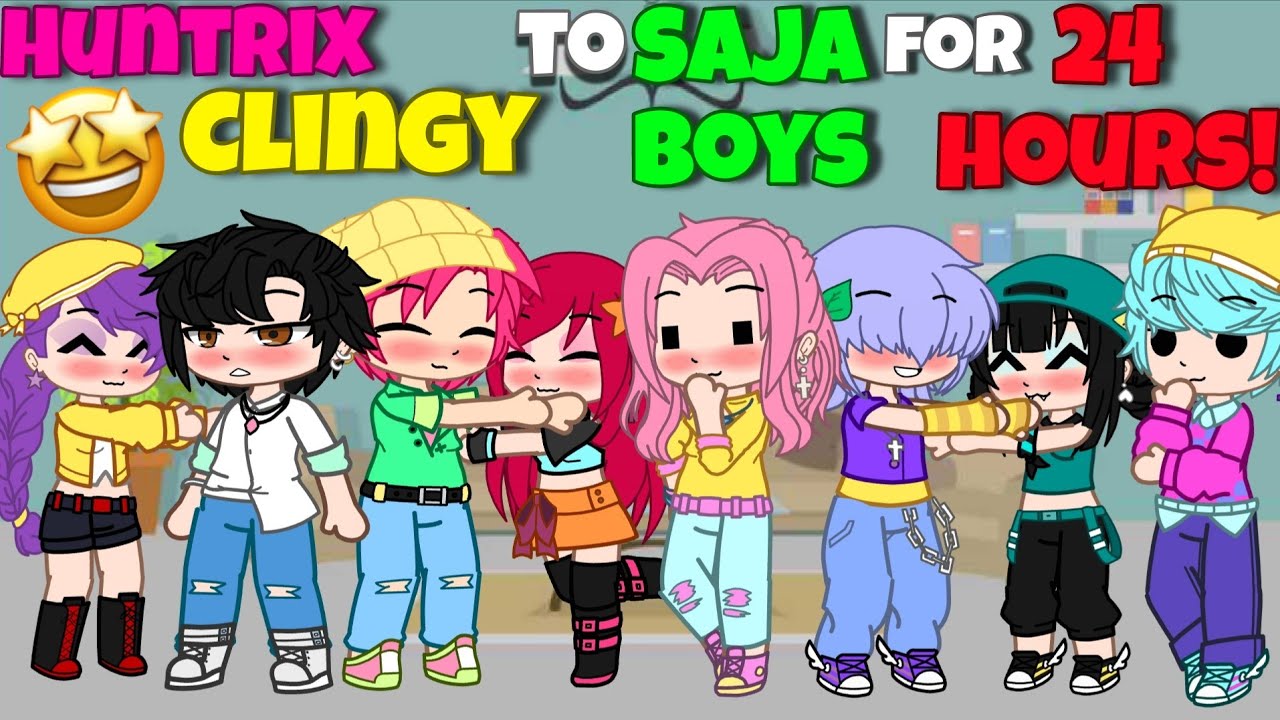 Huntrix CLINGY to Saja Boys for 24 HOURS! | Kpop Demon Hunters | Gacha Club