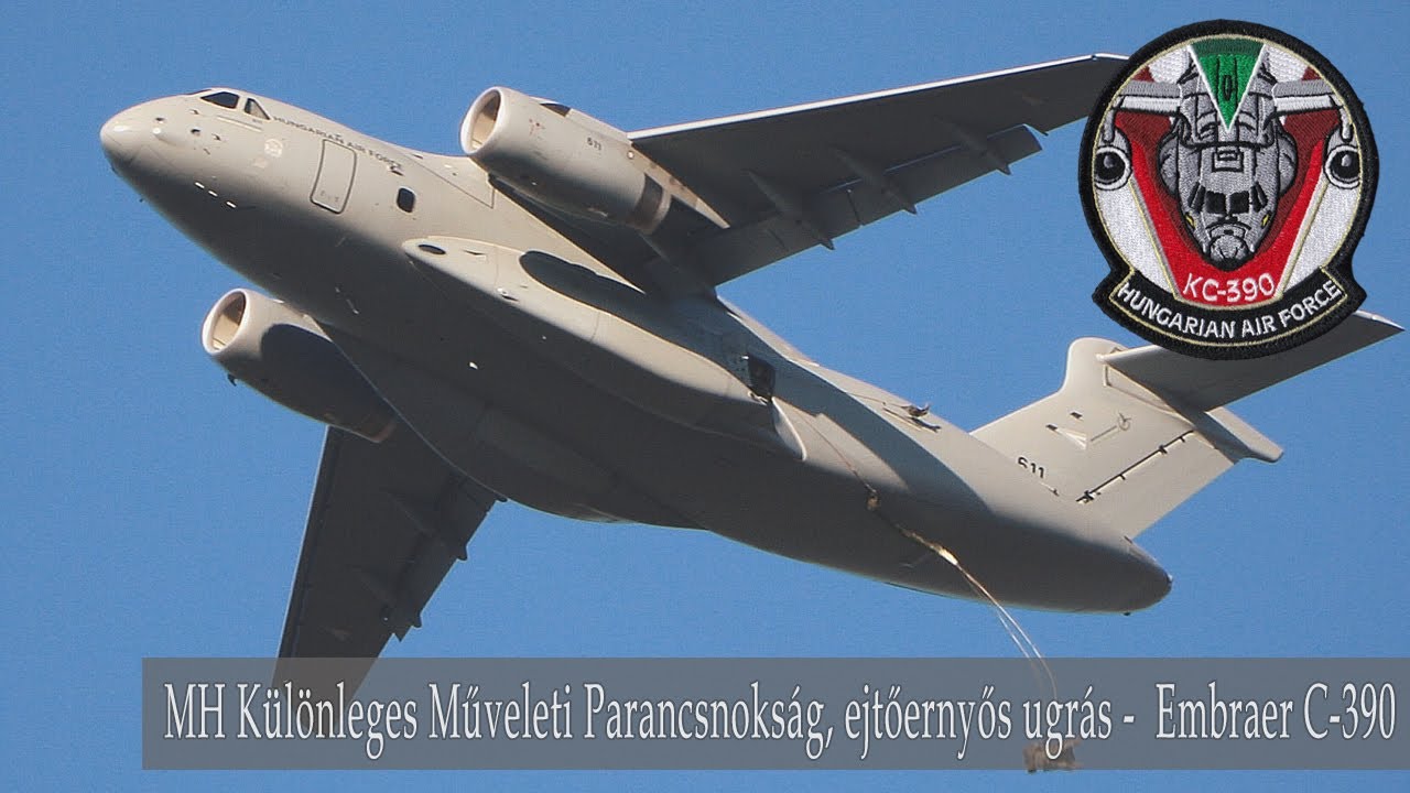 MH Különleges Műveleti Parancsnokság, ejtőernyős ugrás -  Embraer C-390 #military #airforce