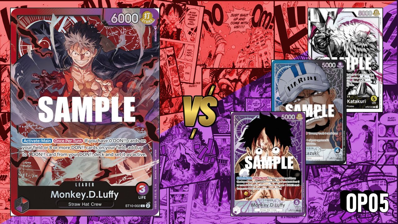 OP05 Road to Nationals - Red Purple Luffy Deck Profile & Gameplay Day 1 -  [One Piece TCG]