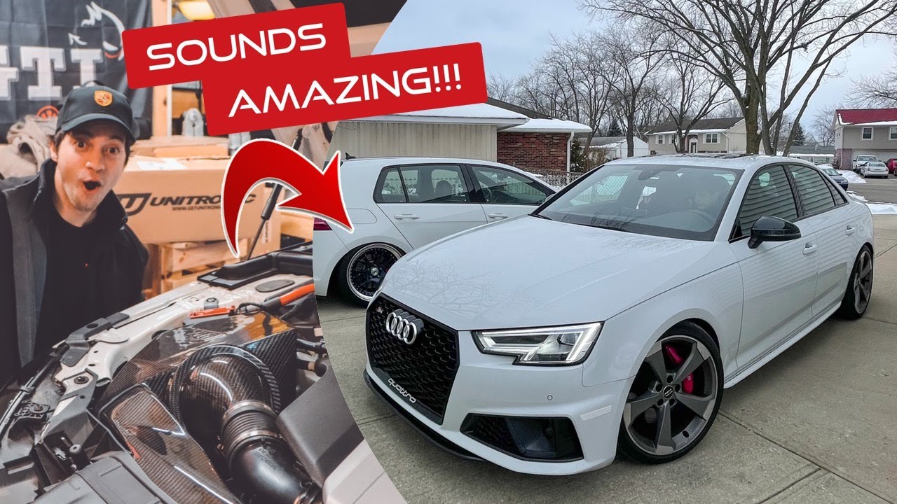 Этот мод делает звук AUDI S4 B9 TURBO просто потрясающим! (УСТАНОВИТЕ впускной коллектор Unitroni...
