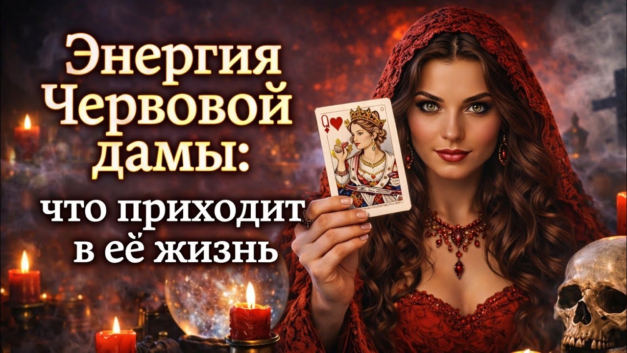 Энергия Червовой дамы ❤️ : что приходит в её жизнь 🎄 ☃️ ❄️
