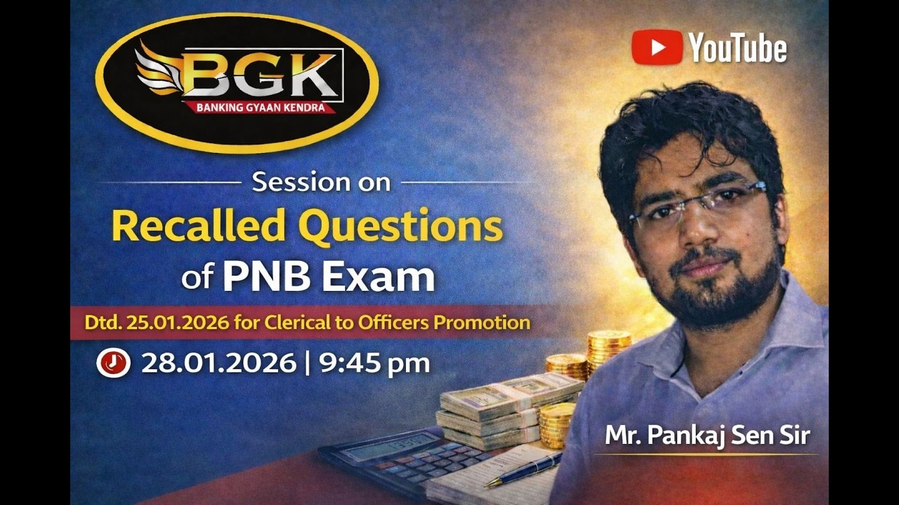 Recalled Questions of PNB Promotion Exam dtd 25 01 2026 Clerical to Officers Exam