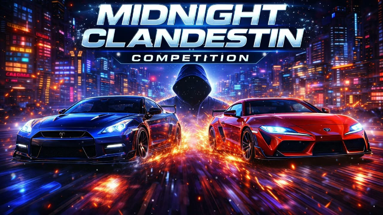 Midnight Clandestin Competition 🚗 | Dark Car Edit Trap Beat | Racing Instrumental (No Copyright)