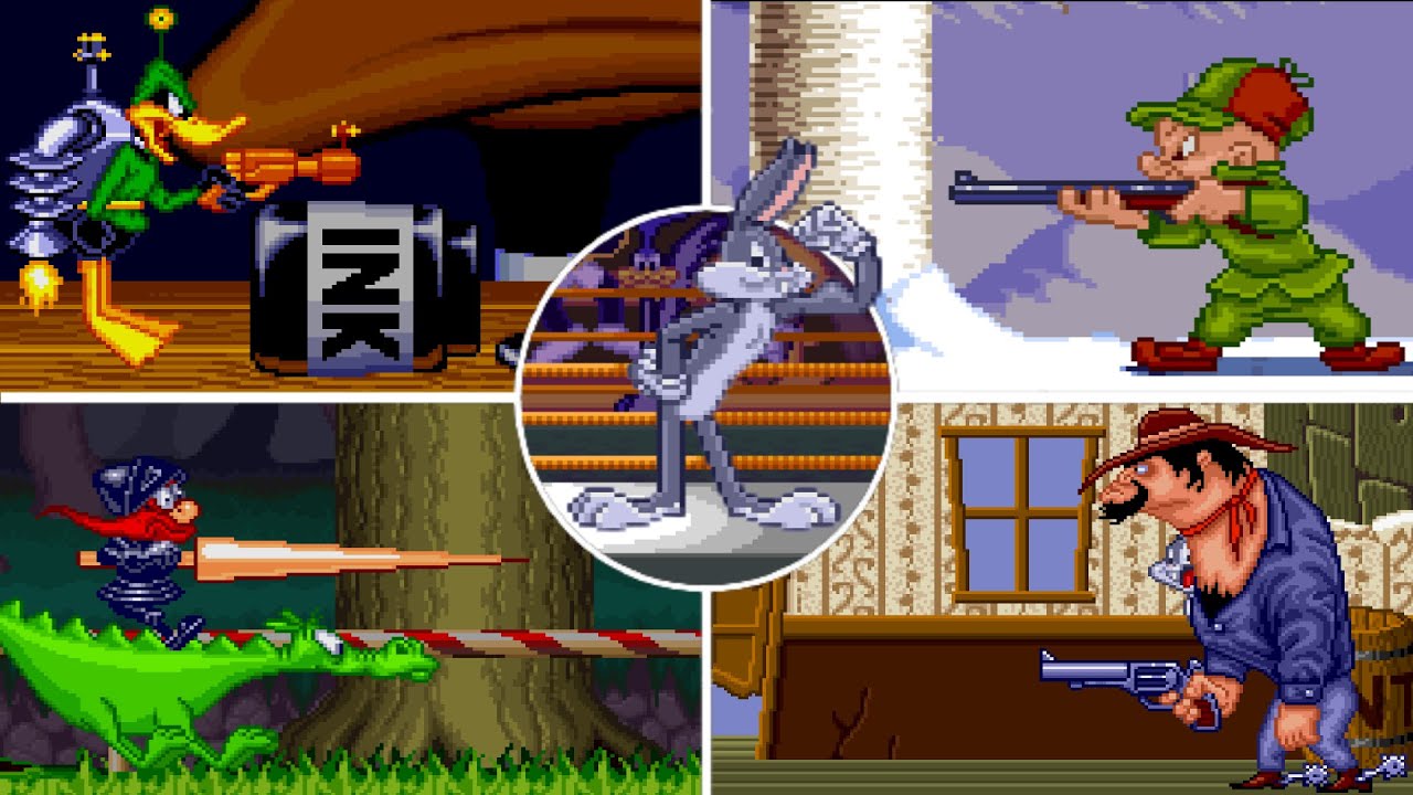 Bugs Bunny Rabbit Rampage (SNES) All Bosses (No Damage)