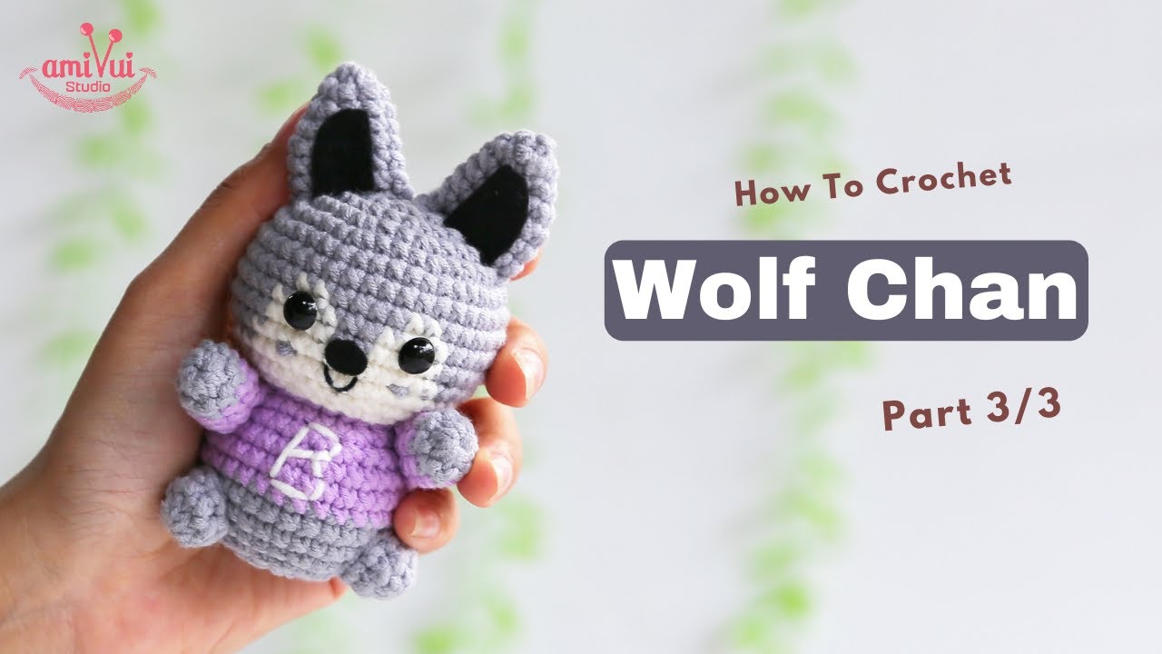 #429 | Amigurumi Skzoo Wolf Chan (3/3) | Crochet Skazoo | Amigurumi Beginner Tutorial | AmivuiStudio