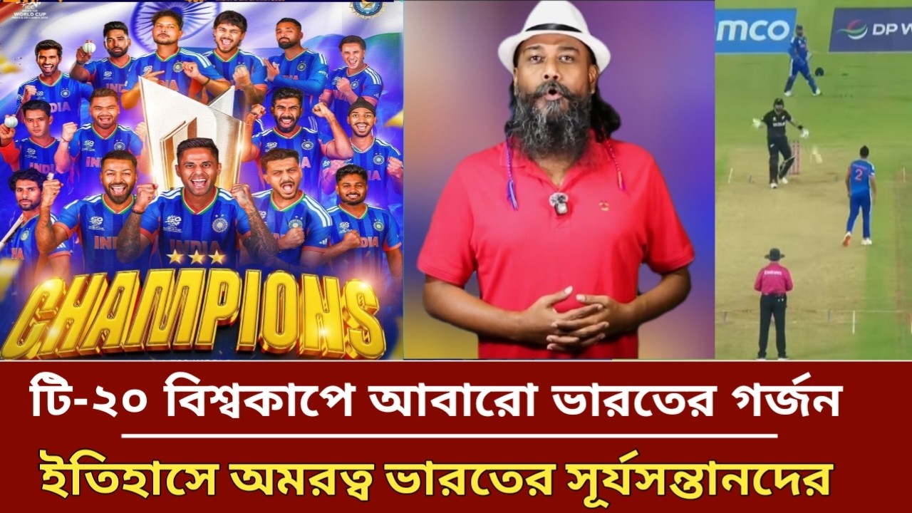 বিধ্বংসী শ্রেষ্ঠত্বে বিশ্বচ্যাম্পিয়ন ভারতের গর্জন! ইতিহাসে ভারতের অমরত্ব এক কৃতিত্ব|ind vs nz final