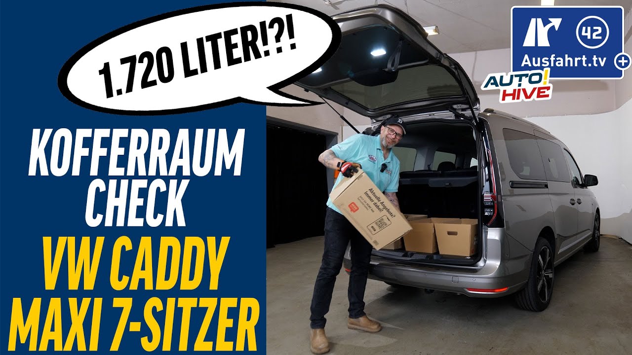 Kofferraum-Check: VW Caddy Maxi (V, Typ SB) - was passt in den Kofferraum? Fahrrad? Leiter? Koffer?