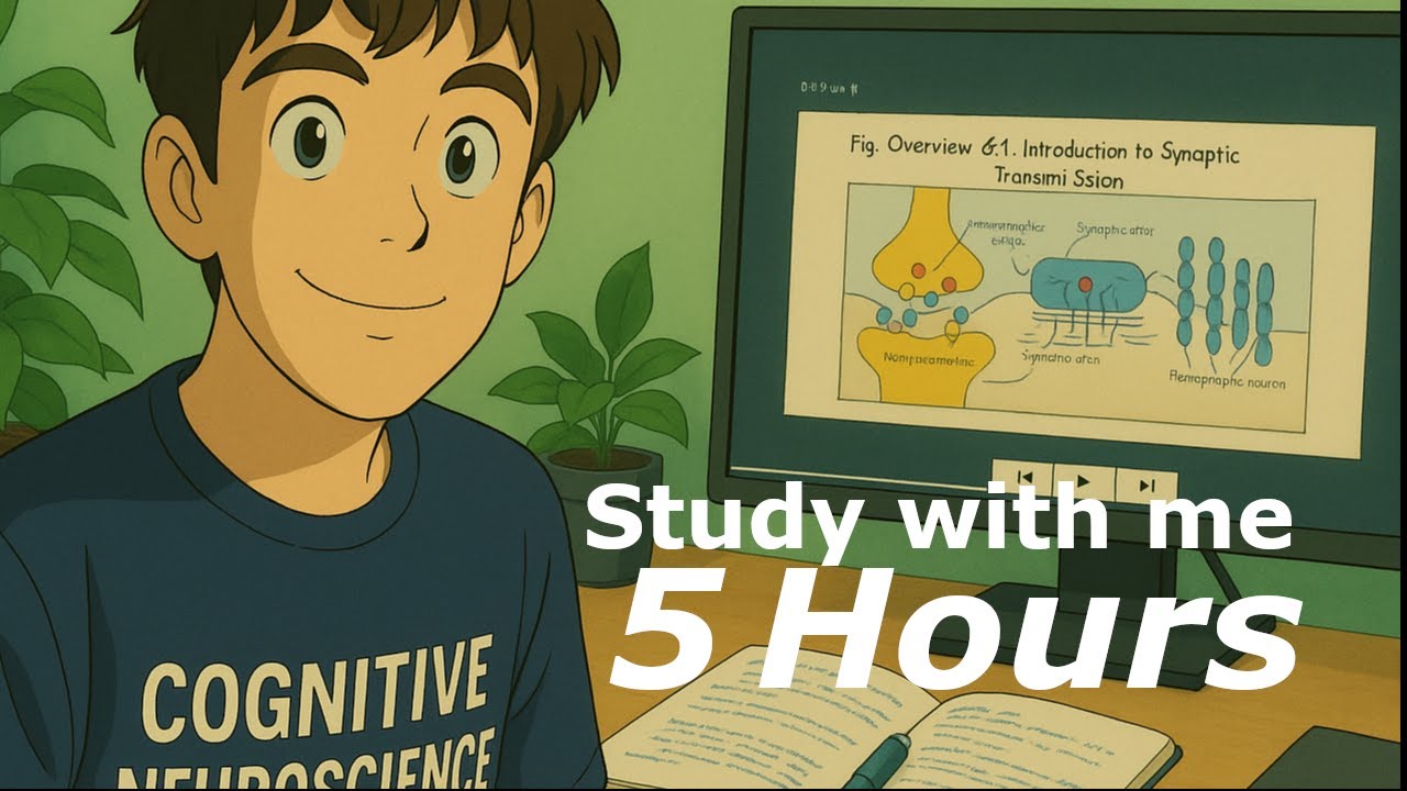 STUDY WITH ME LIVE 5h (50/10) + stretching unit | Cognitive Neuroscience Student