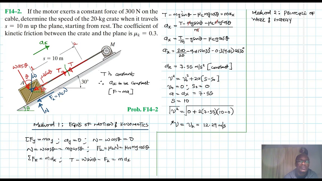 F14–2 Kinetics of a Particle: Work and Energy (Chapter 14: Hibbeler Dynamics) Benam Academy
