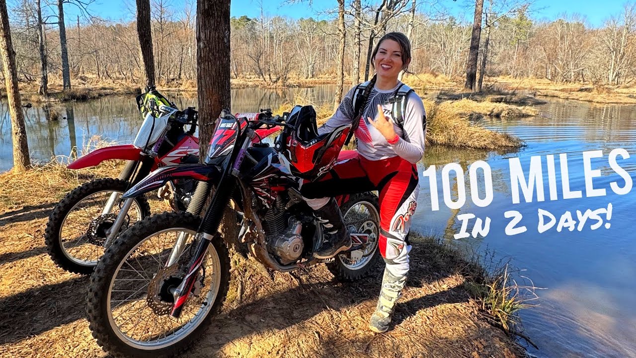 Катание по бездорожью на наших мотоциклах CRF250F — более 100 миль! — Даремтаун, Джорджия, 2025 год.