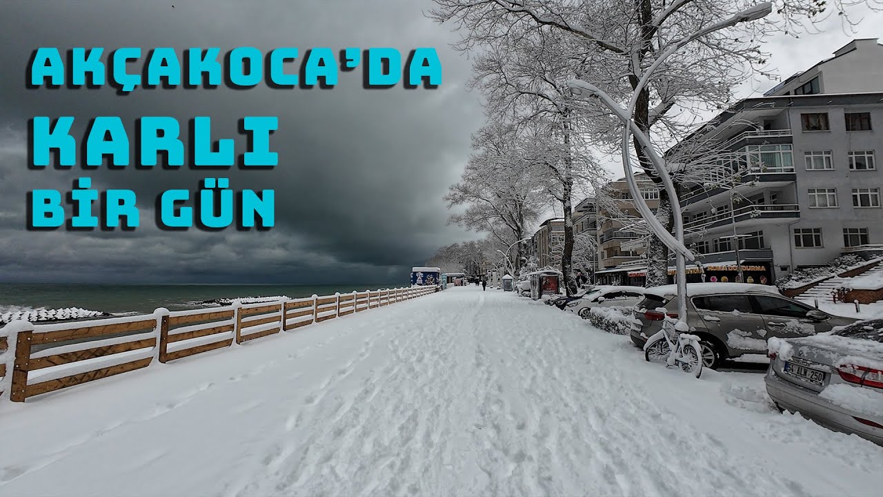 Ak&ccedil;akoca'da 2026'nın ilk G&uuml;n&uuml; Karlı Bir Hava