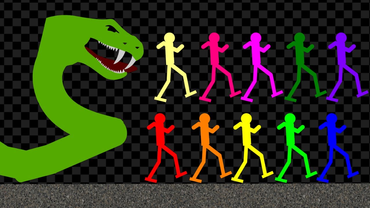 Survival Stickman Race: Run From Anaconda
