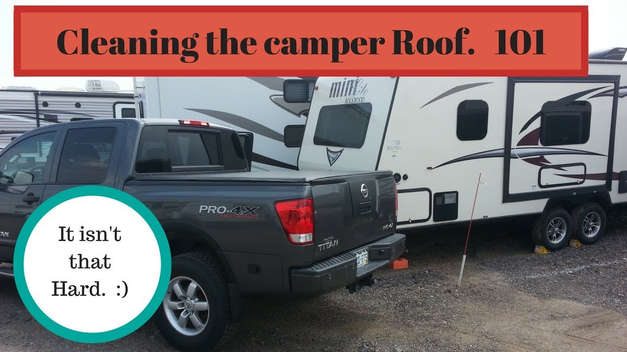 Sealing cracks on a Camper Trailer  roof 101.  Rockwood Mini Lite