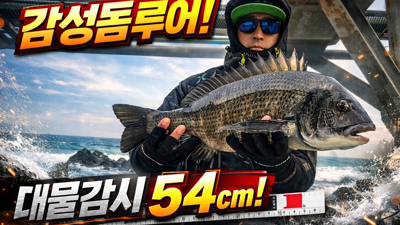 감성돔루어! 역시 1월(19일)은 한방이 있습니다. 