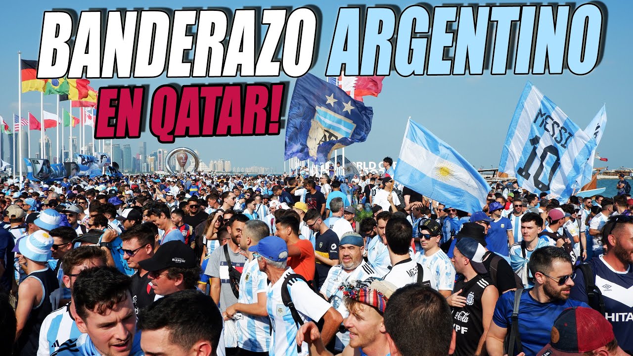 BANDERAZO ARGENTINO 🇦🇷 en el MUNDIAL de QATAR 🇶🇦 | LOS ARGENTINOS INVADEN DOHA | ESPECTACULAR 😱