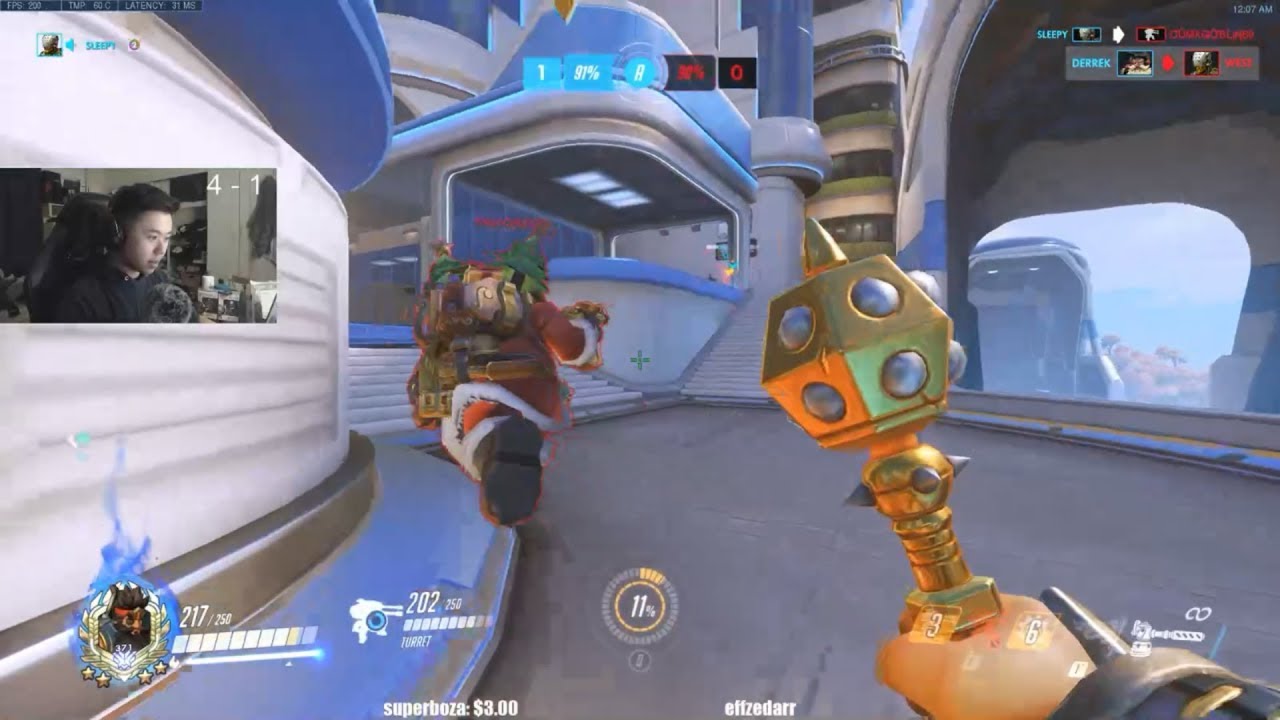 Overwatch Top Ranked DPS Derrek The Funniest Torbjorn Gameplay Ever