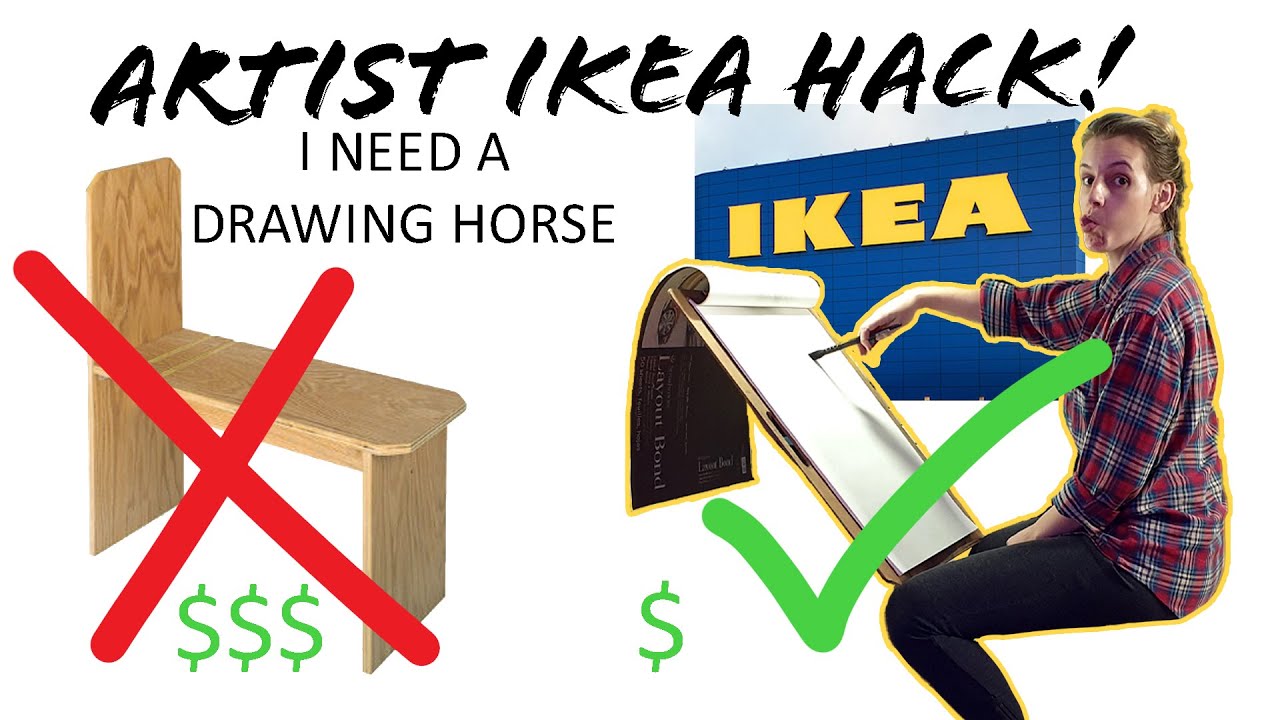 How to Make an Artist Bench Cheap! (Less than $50!) Ikea Hack! | Alternative to an Easel