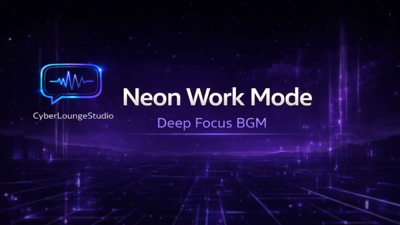 Neon Work Mode | Futuristic Focus BGM for Work & Streaming (Royalty Free)