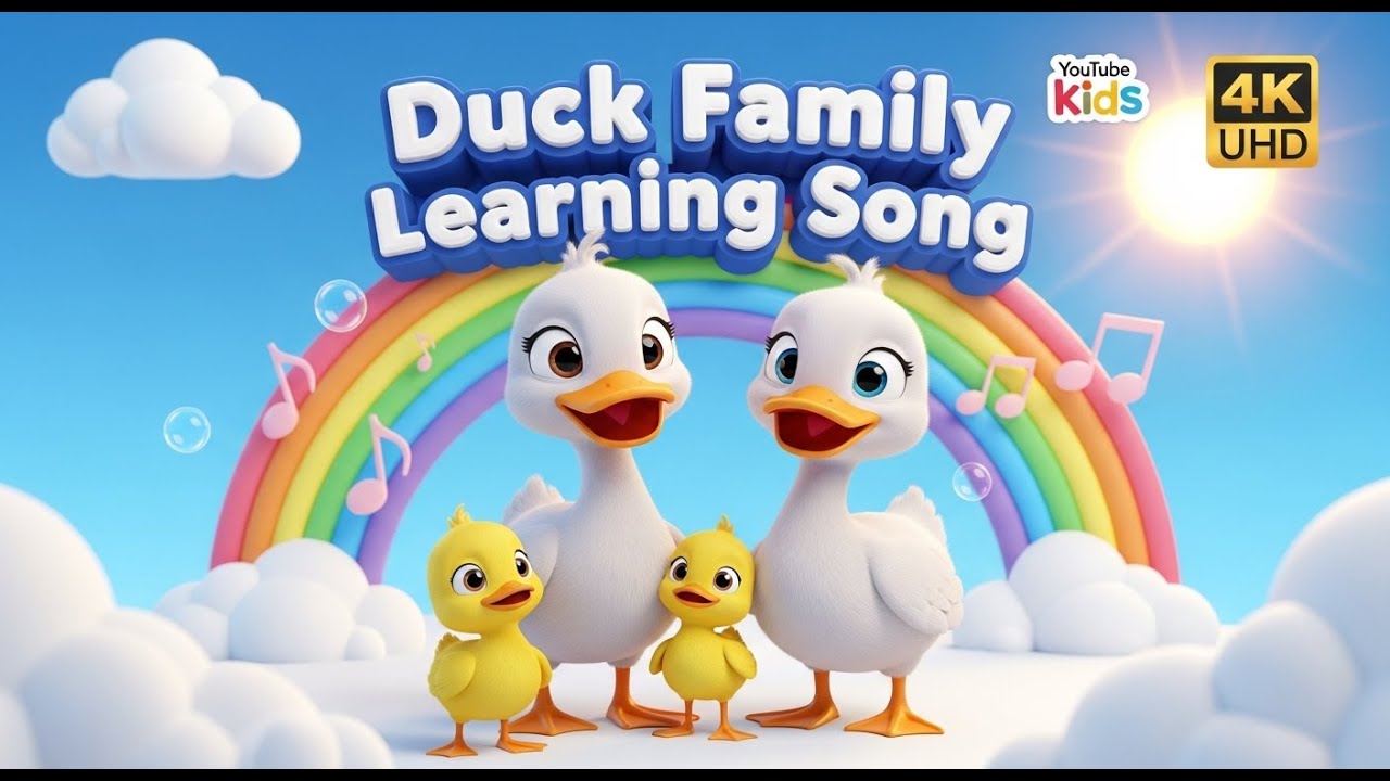 🦆🎵 Duck Family Learning Song! | Nursery Rhymes for Babies | Fun & Education