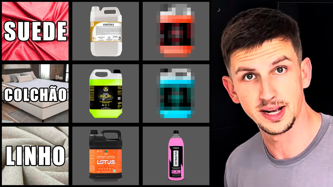 Qual PRODUTO CERTO para cada TECIDO na Higienização de Estofados? (CURSO/AULA DE GRAÇA!)