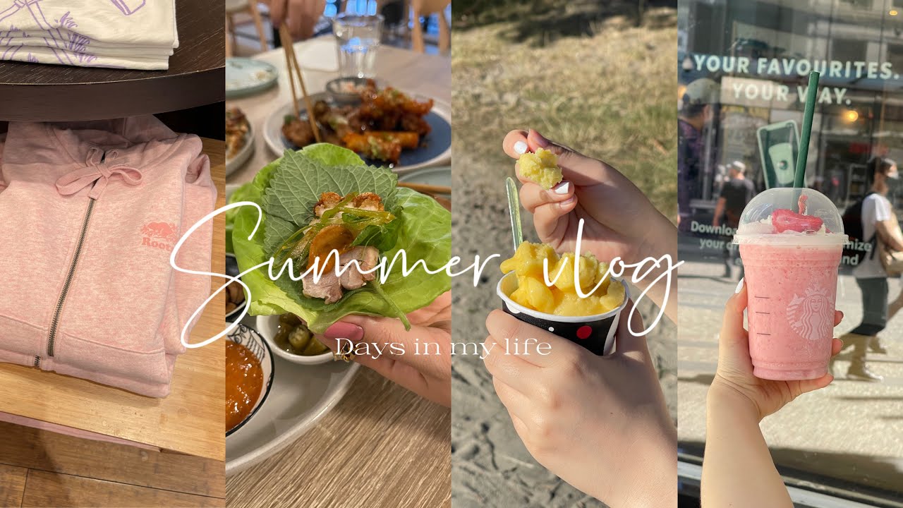 Summer Vlog 大家暑假過得如何？朋友也來加拿大找我們玩💗一起逛街吃飯去海邊吃冰🛒🏖🍧Vlog.02