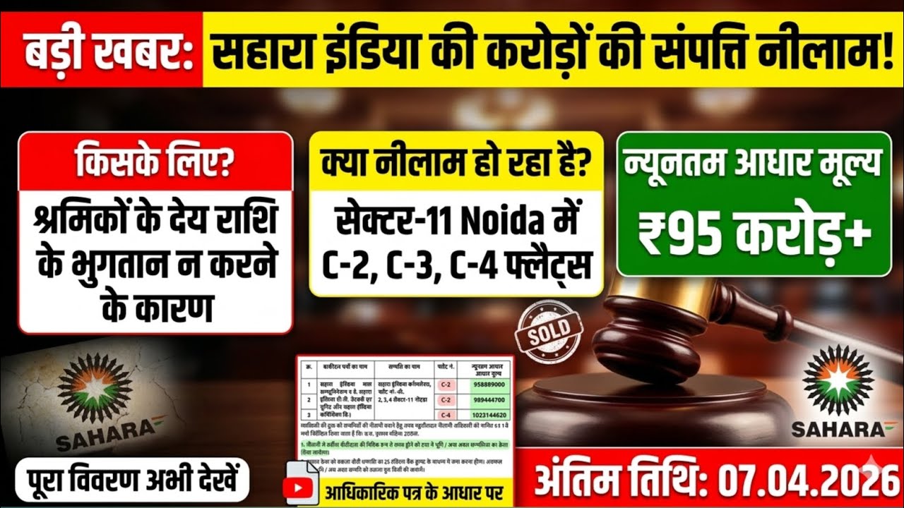SAHARA INDIA की संपत्ति होगी नीलाम। SAHARA INDIA Payment Latest Update। #sahara 