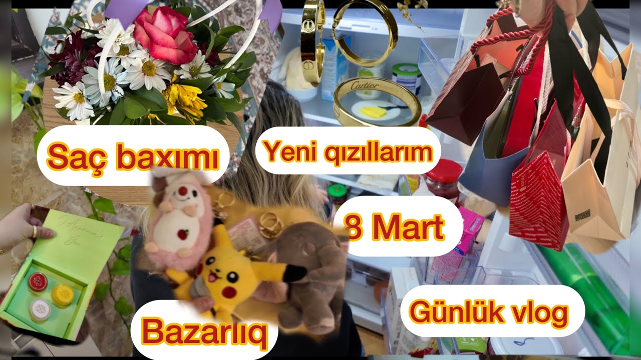 Yeni qızıllarım😍 Hədiyyələr/ Saç baxımı /Bazarlıq #baki #azerbaycan #vlog #cəlalə 