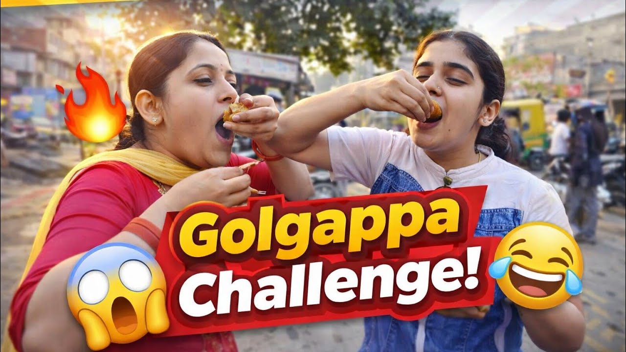 Golgappa challenge with bua ji 😍😍 mere sath hui chitting 🫨😮‍💨