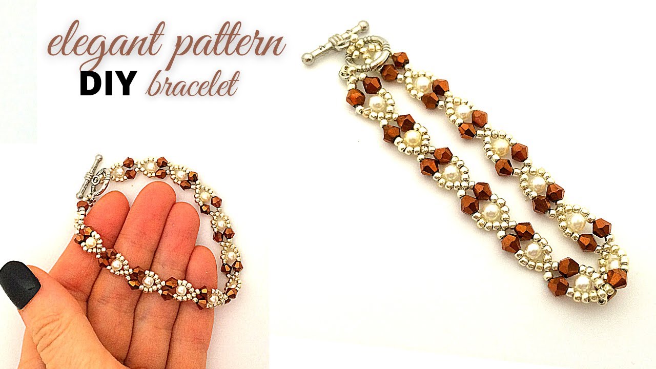 how to make bracelets with beads. beading pattern-easy tutorial for beginners