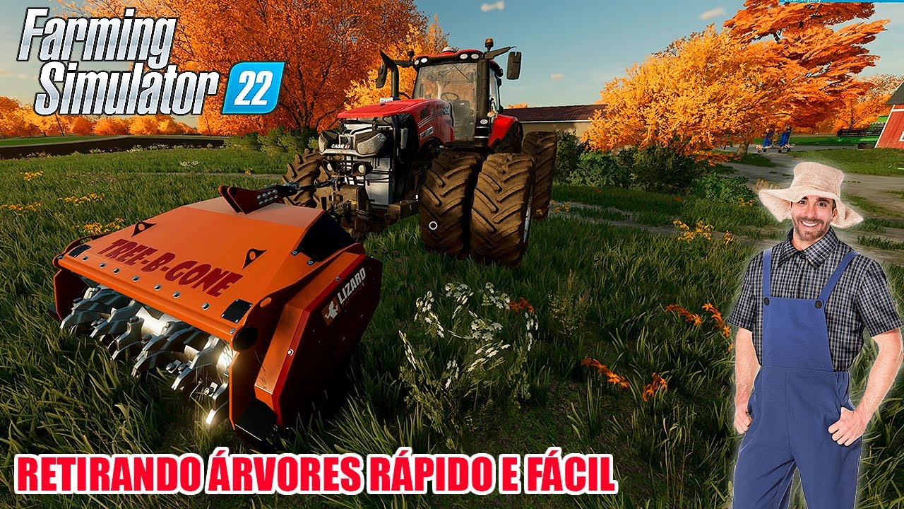 Como tirar as ÁRVORES no FARMING SIMULATOR 22 RÁPIDO E FÁCIL