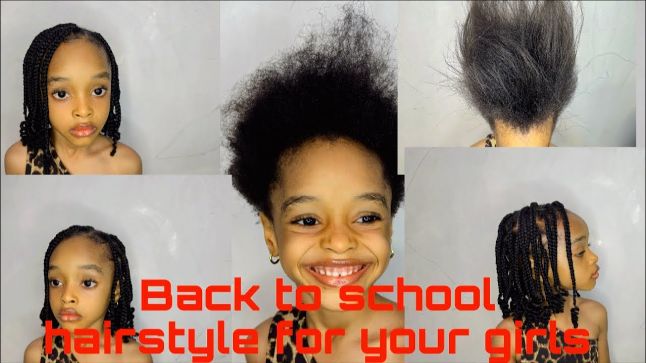 BACK TO SCHOOL HAIRSTYLE I FOR MY DAUGHTER #africanbraids #schoolhairstyle #backtoschoolhairstyle 