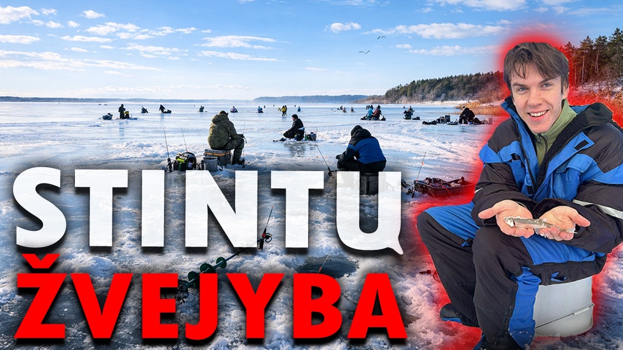 Stintų Žvejyba Ant Užšalusių Kuršių Marių