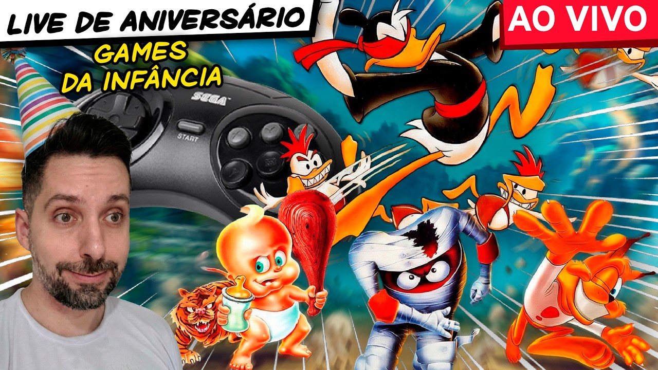 🎂 É MEU ANIVERSÁRIO! Zerando os Jogos da Minha Infância no Mega Drive (Maratona Retrô)