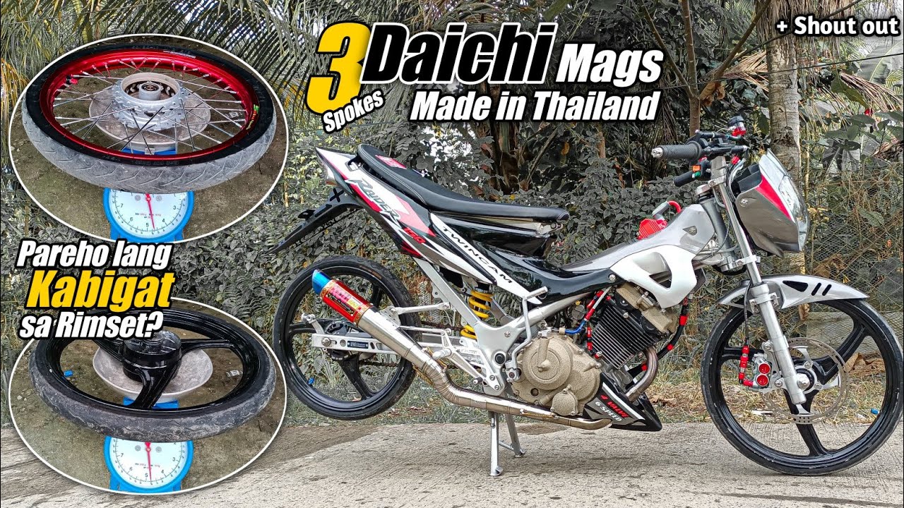 DAICHI 3 Spoke mags Made in Thailand | for wave125 Installed on Raider 150