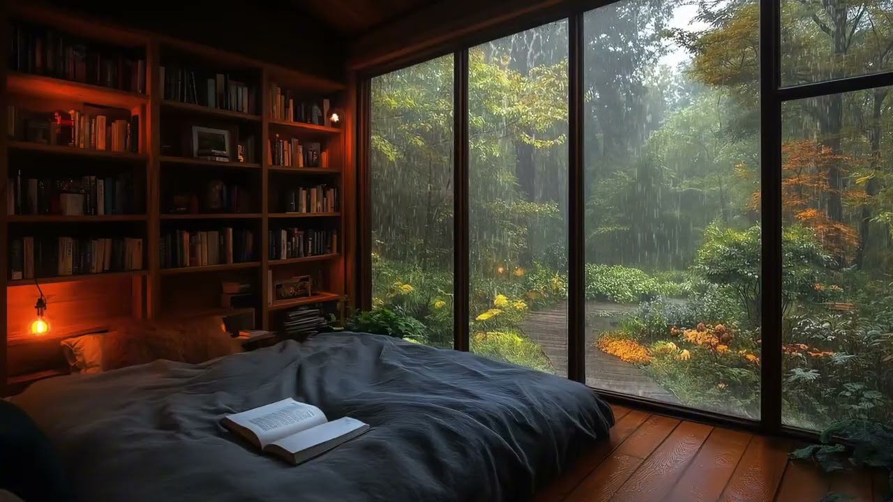 (No Ads) Relaxing Music For Deep Sleep | Soothing Rain and Piano Sounds 🌧️