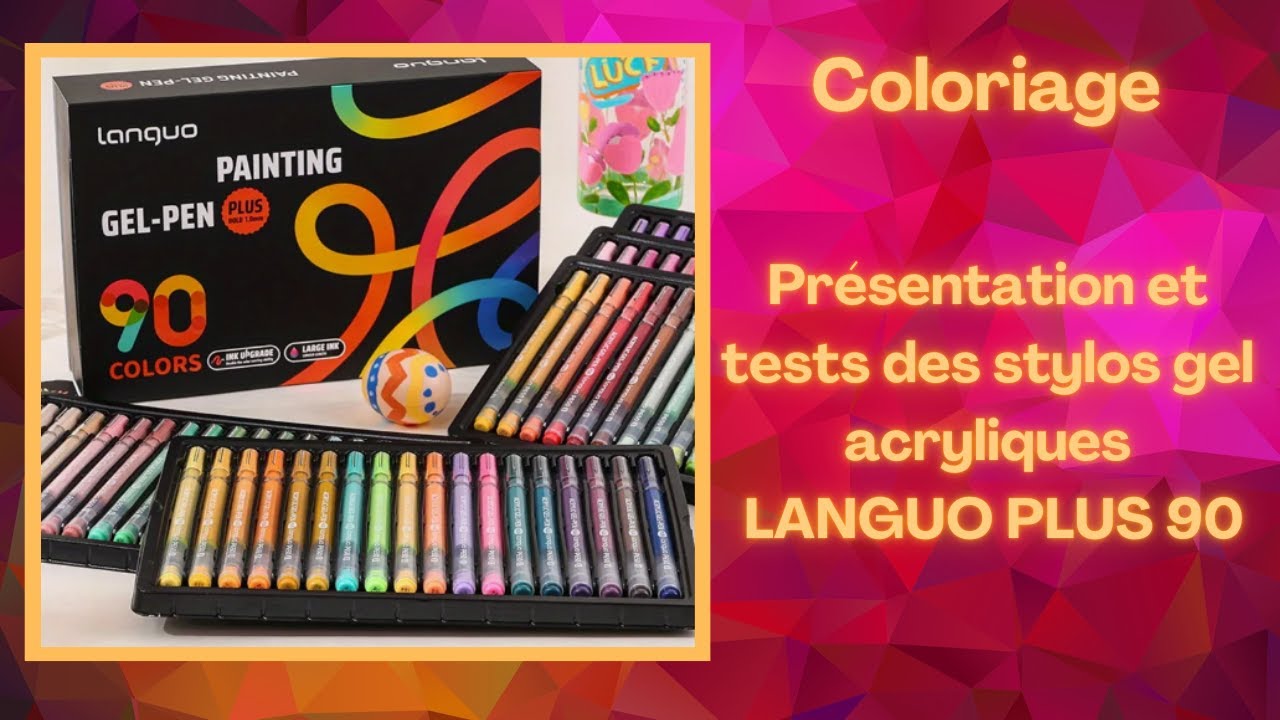 Coloriage - Présentation stylos gel acryliques LANGUO PLUS (1 mm P650)