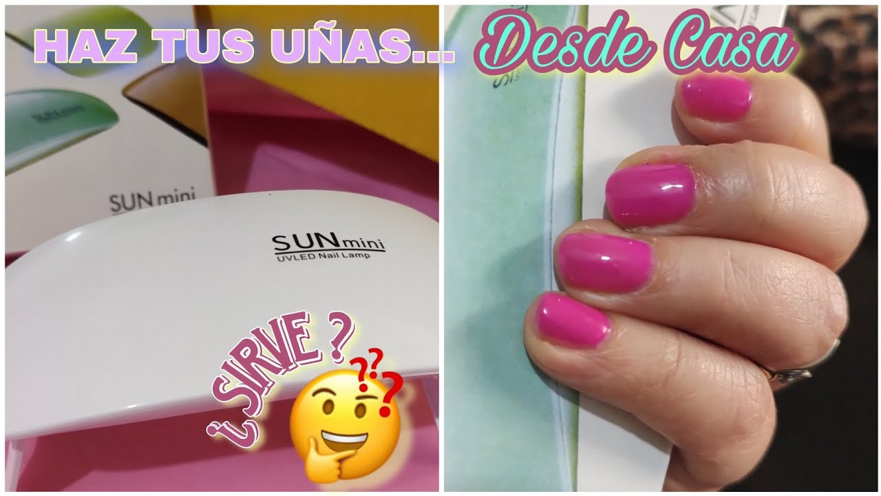 Gel semipermanente aplícalo tu misma  desde casa. lámpara SUN mini sirve o no. Precio🤑🤑#uñasdegel