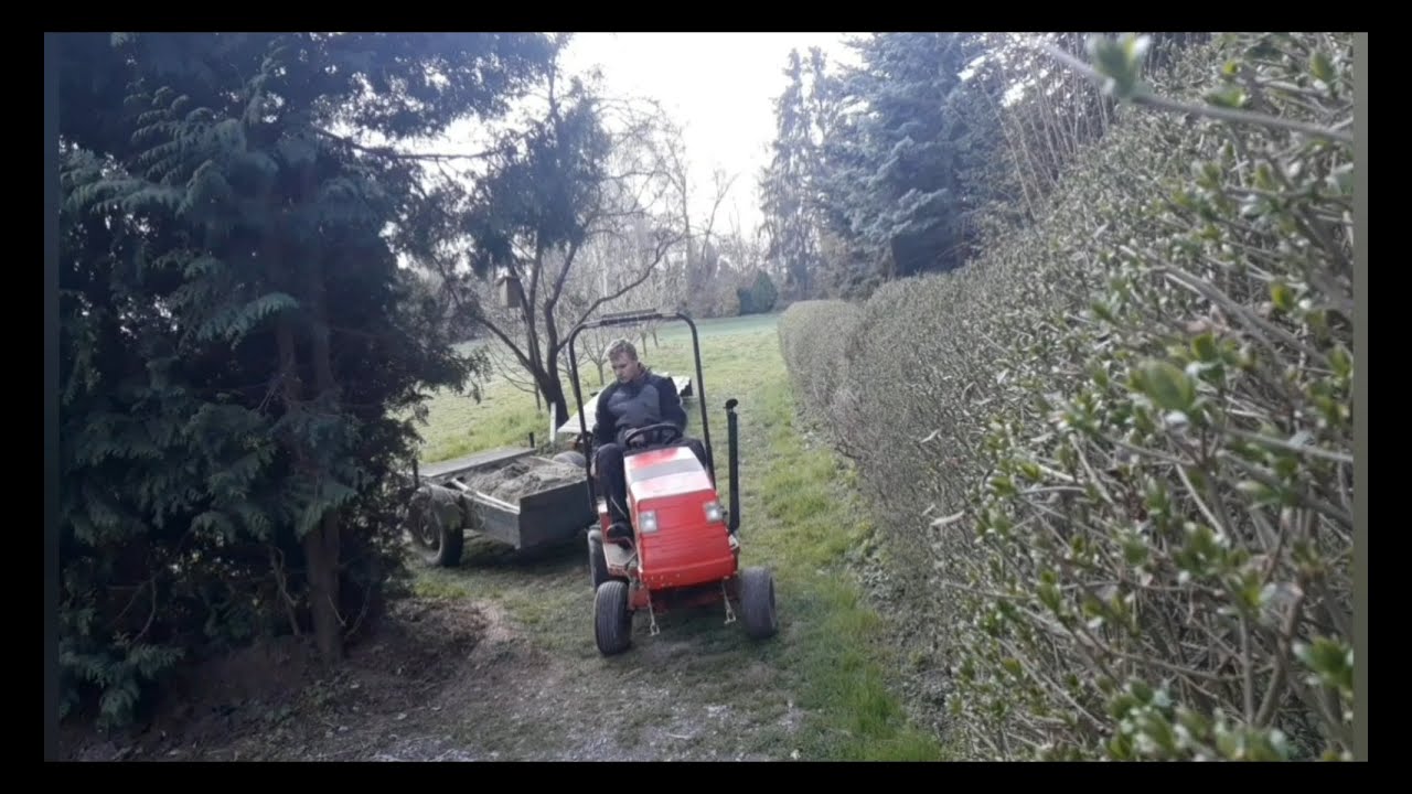 Driving Sand with a mower/ Sand fahren mit einem Aufsitzmäher/ Echo Trak