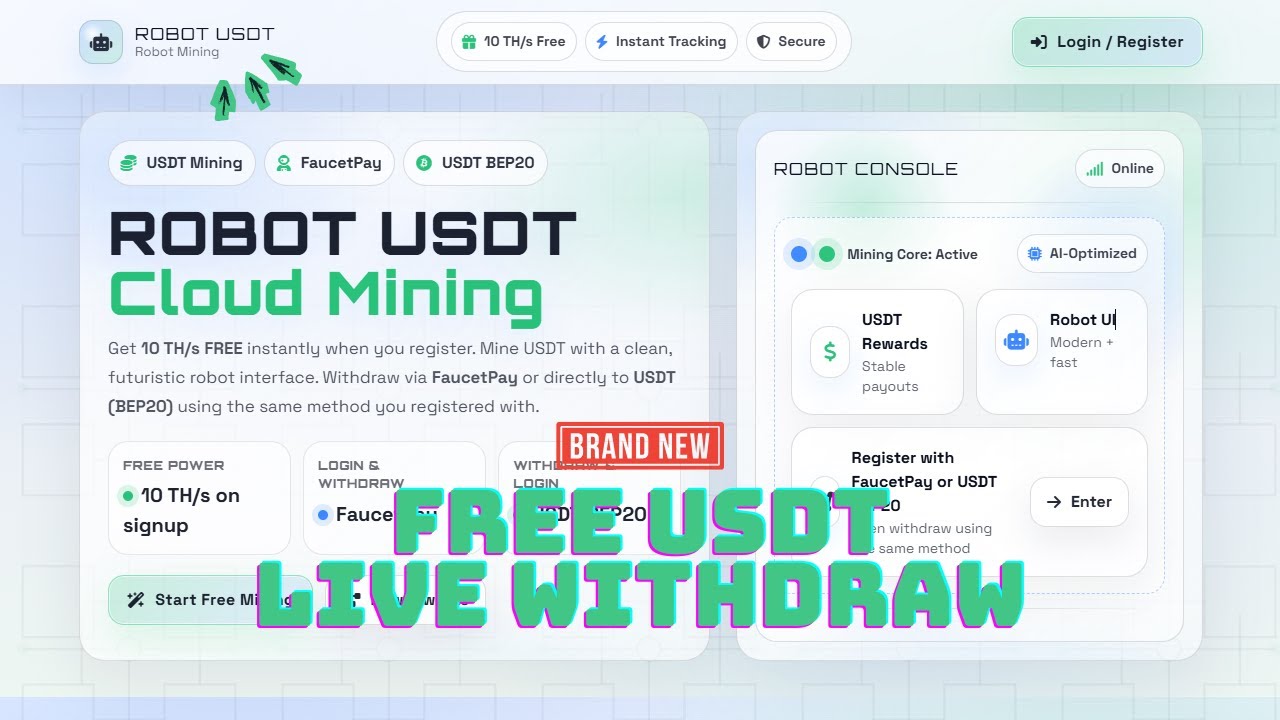 Free USDT Earning New Website | Live Withdraw | No Investment