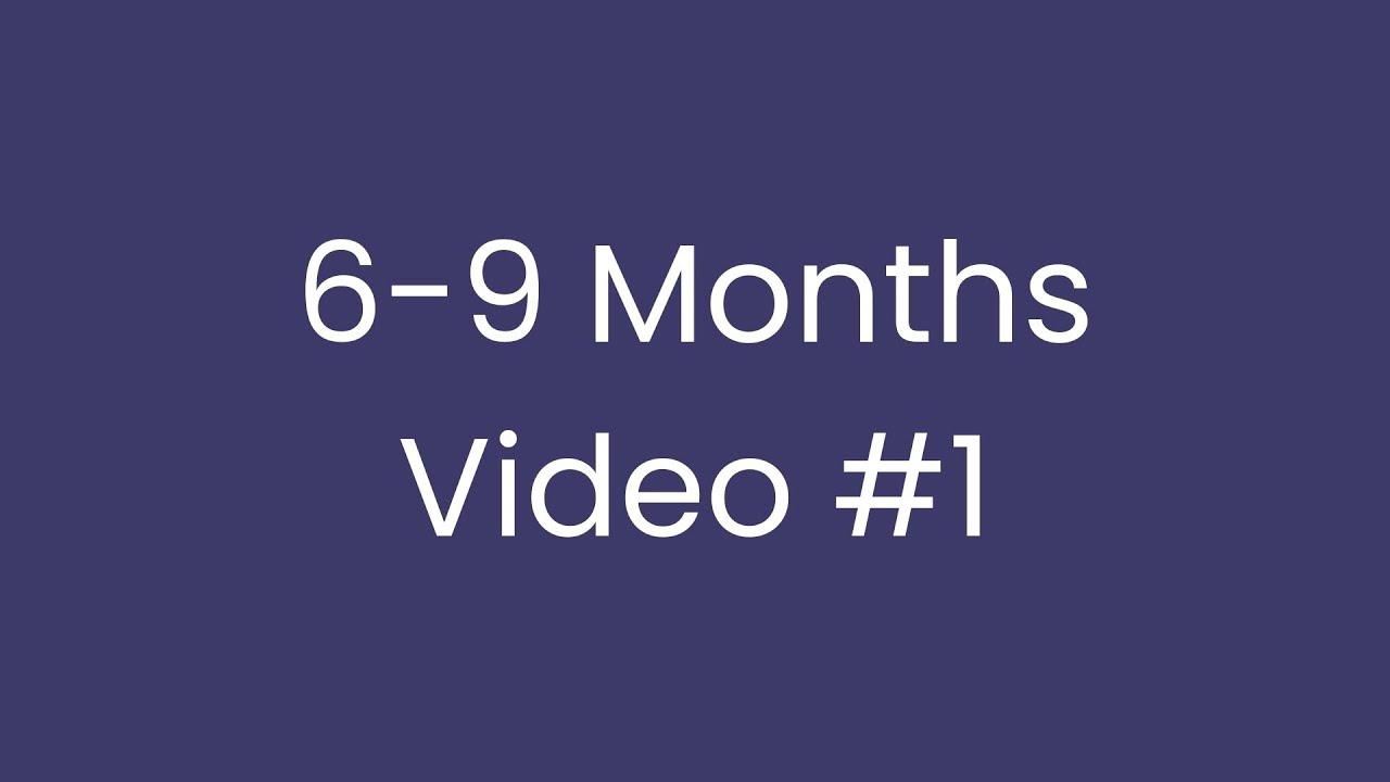 6 to 9 months - video #1