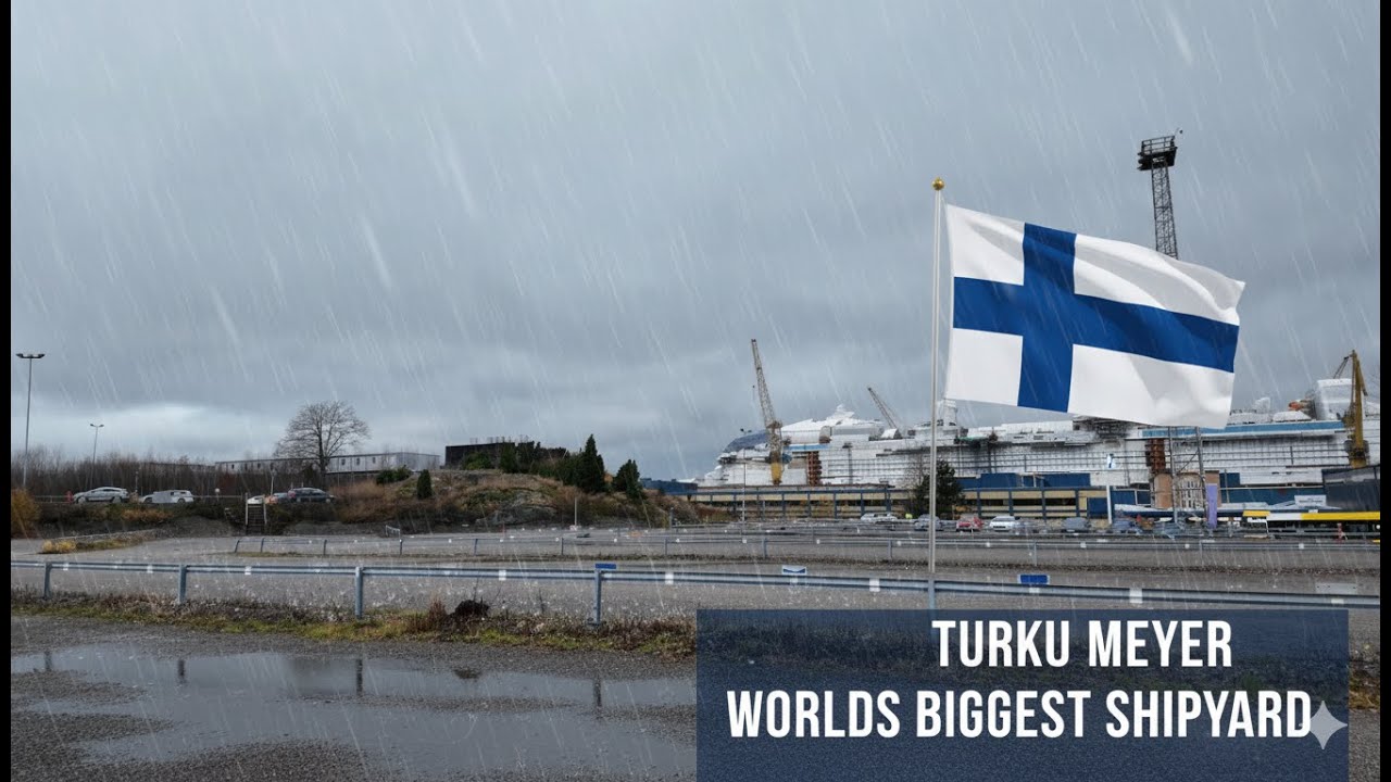 Turku, Finland Walking to World’s Largest Shipyard (Turku Meyer) 4K