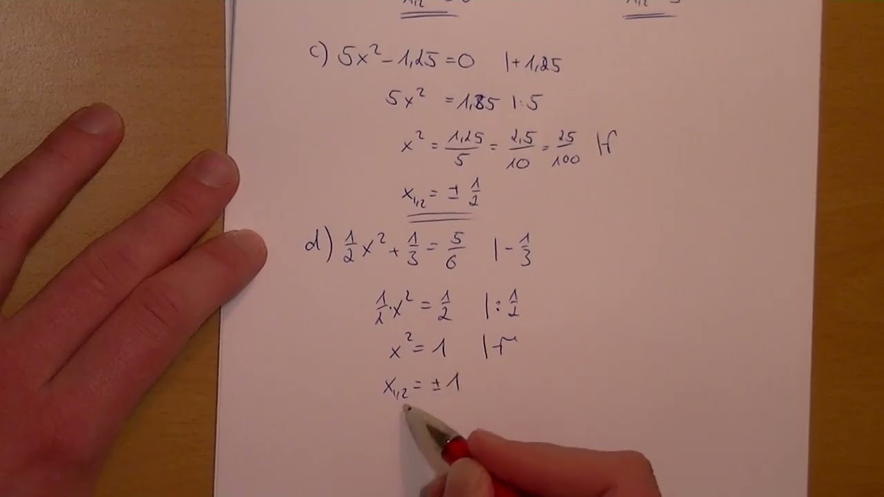 Gleichungen mit nur x² einfach lösen | 0060 A3