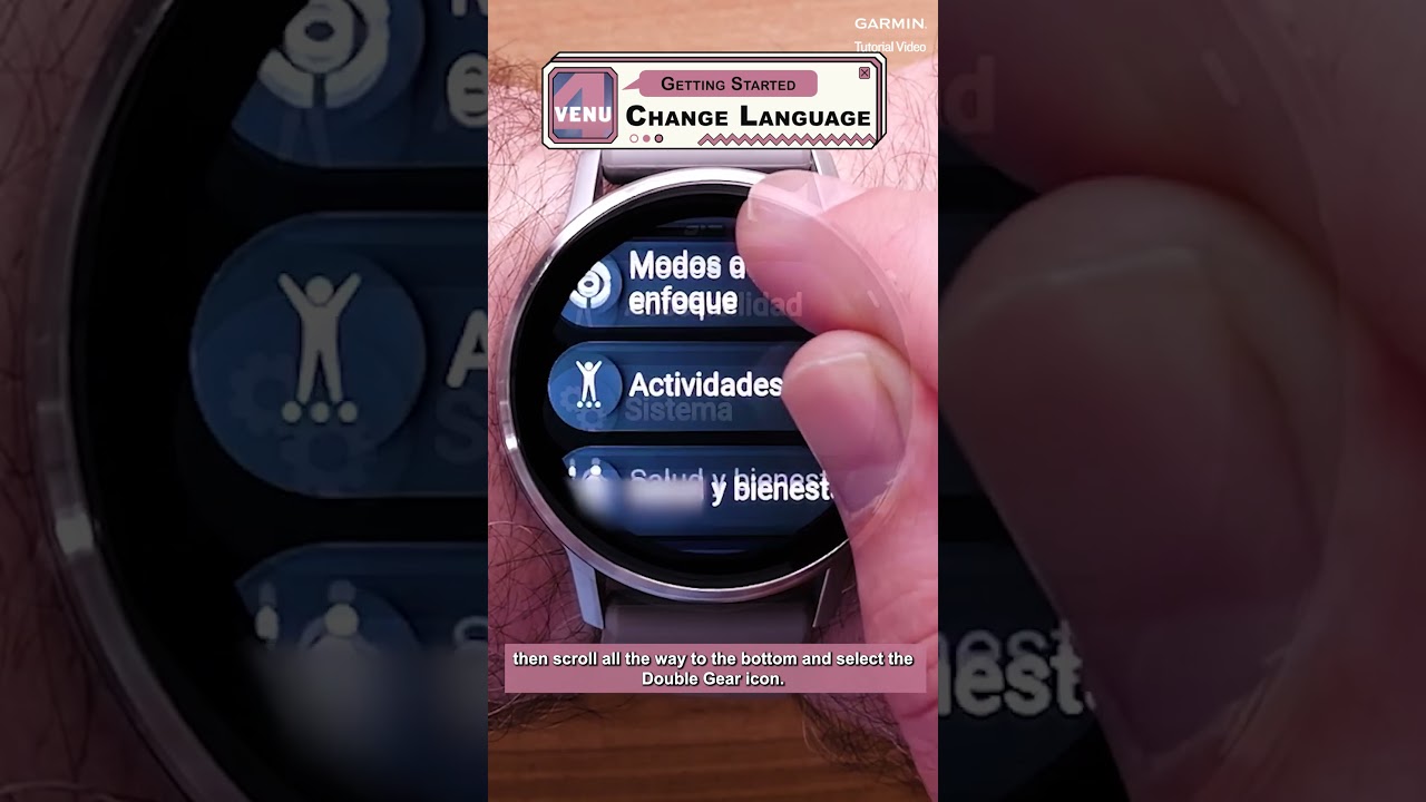 Tutorial - Venu 4: Change Language #venu4 #garminwatch #garmintutorial