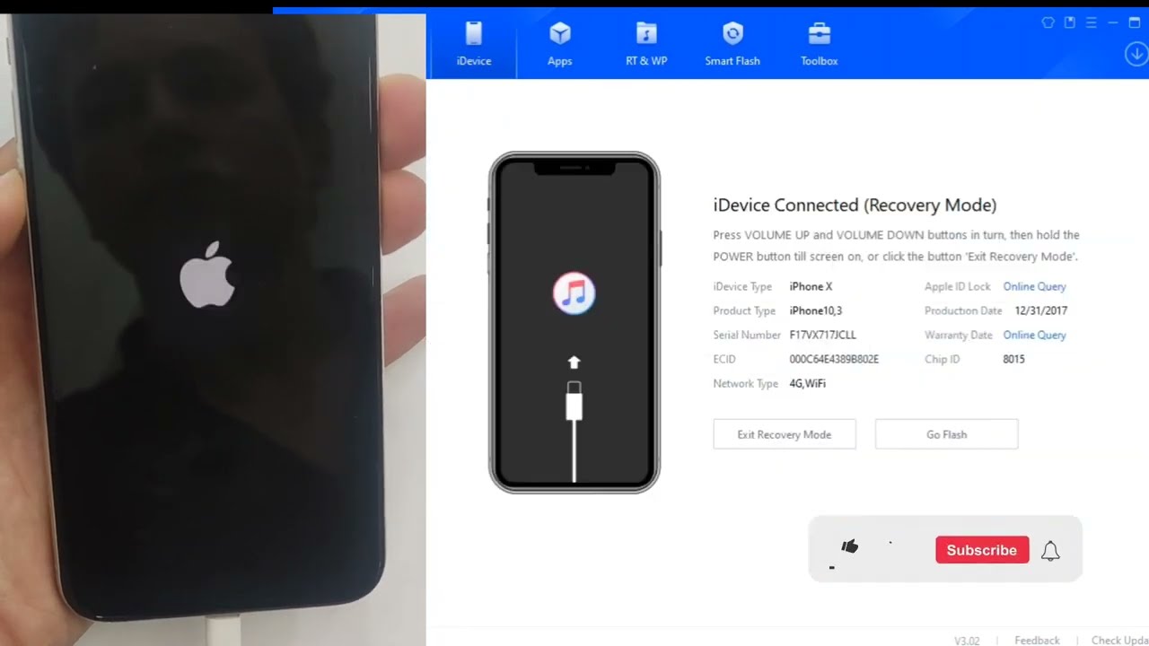سوفتوير ايفون إكس وحذف قفل الهاتف | Iphone X Full Flash Firmware - Unlock Password - 3uTools