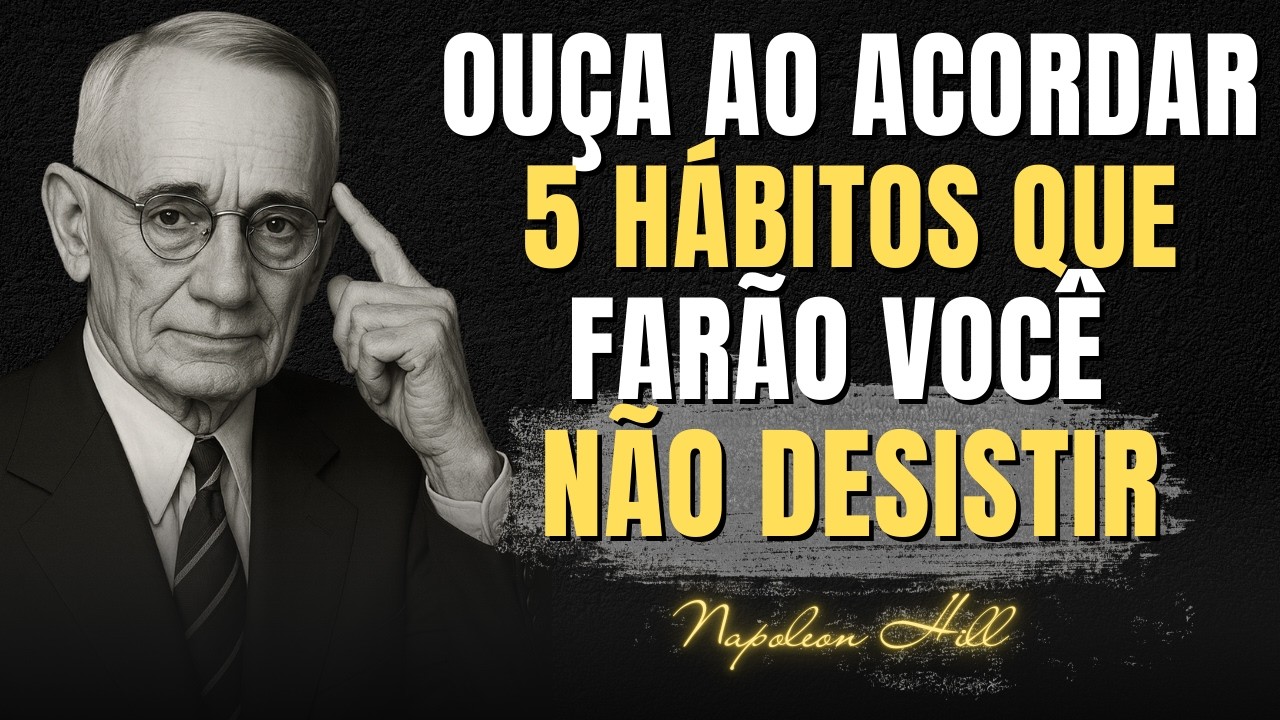Faça Isso PELA MANHÃ: 5 HÁBITOS que Farão Você Seguir em Frente e NÃO Desistir | Napoleon Hill