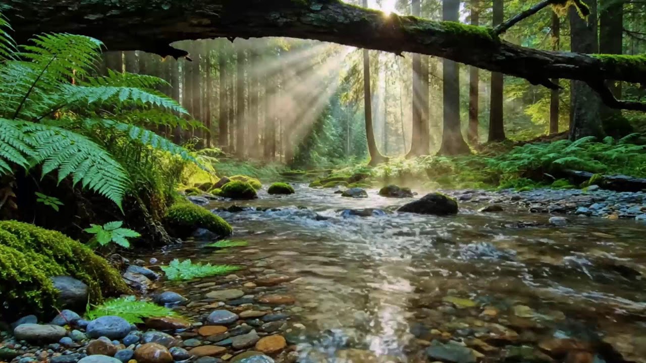 3 Hours Relaxing Forest Stream Sounds with Birdsong 🌿 Natural White Noise for Deep Sleep & Stress Re