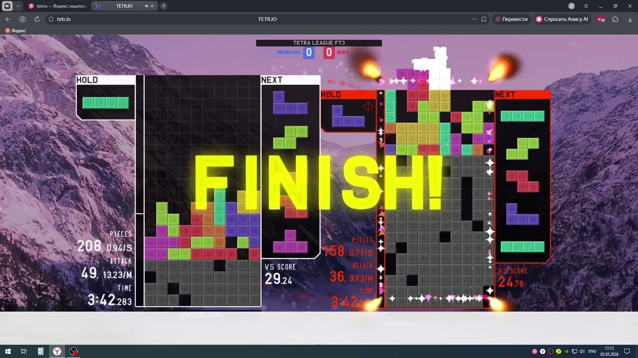TETR.IO League: UNXOR22004 vs MIDIA