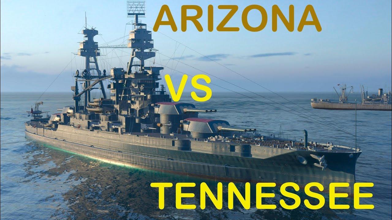 World of Warships Legends ARIZONA VS TENNESSEE #worldofwarshipslegends #battleship #american 